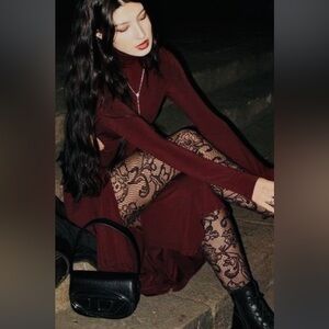 Cafe Noir Italy booties ankle boot 38 fairy dark romantic goth Chelsea Combat